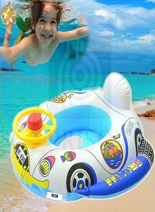 PRISO Swimming Inflatabe Baby Safe Anti-flip Ring with Handal for Kids Baby Swimming Accessories Tube Floats Baby Kids Swimming Pool Tub Ring. (Multicolor) - Image 3